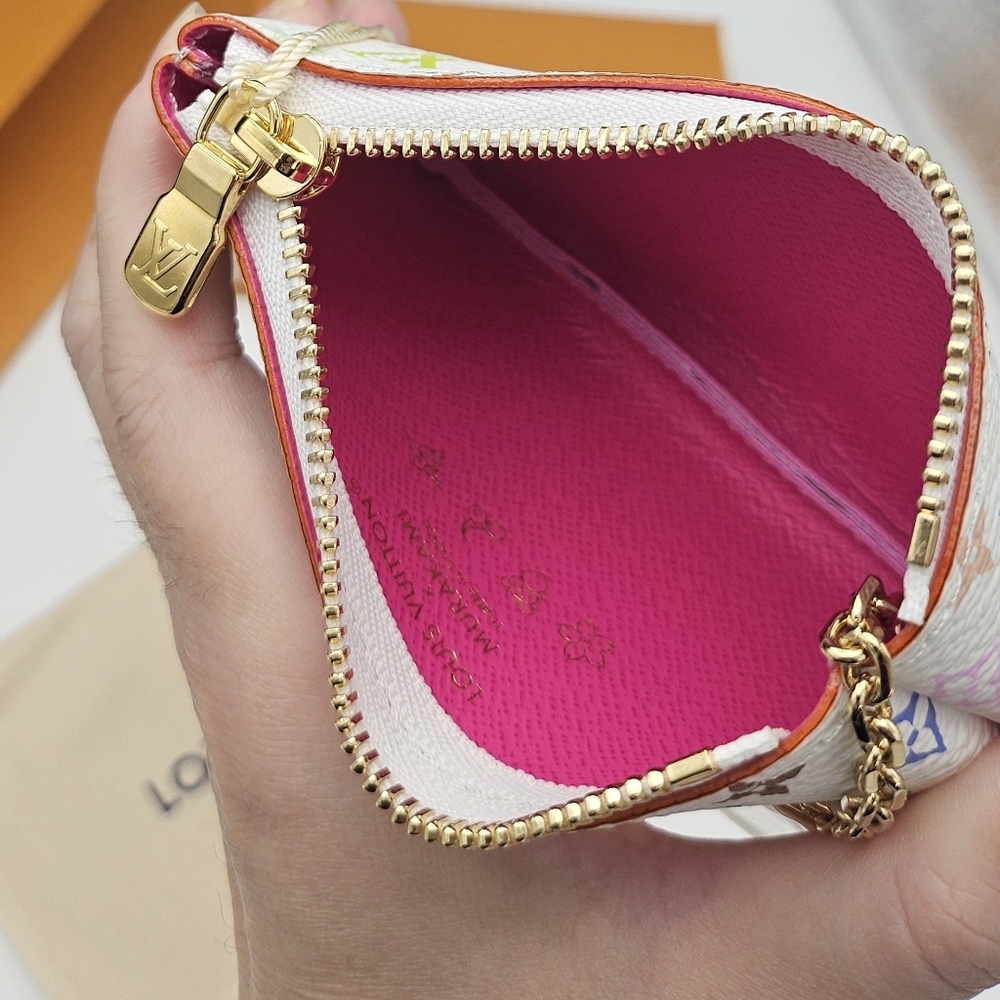 Brand New 2026 Authentic Louis Vuitton Murakami Multicolor Monogram Key Pouch - Picture 16 of 17